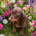 Adoption chiot Teckel nain à poil ras au prix de 2500 €